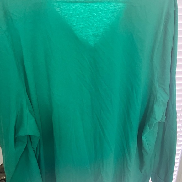 🔴 CLEARANCES LAST CALL Woman Within Teal Button-Down Shirt - Picture 4 of 4